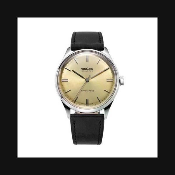 VulcainGrand Prix - Champagne 670171A70 - Black Leather Strap - OFFICIAL DEALER - FACTORY NEW - FULL WARRANTY