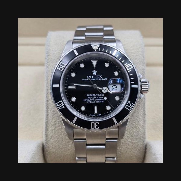 Rolex Rolex Submariner Date2001 Submariner Date 16610 Black Dial Steel Oyster 40mm