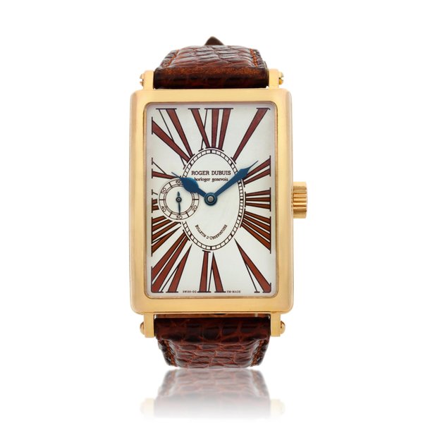 Roger Dubuis Bulletin D'Observatoire  A limited edition pink gold rectangular wristwatch, Circa 2005, Price & Market Data