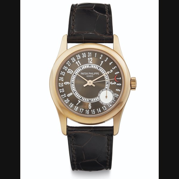 Patek Philippe. A Very Fine 18k Pink Gold Automatic Wristwatch with Date Signed Patek Philippe, Genève, Ref. 6000R-001, Calatrava Model, Movment No. 5'858'599, Case No. 6'018'852, Circa 2015