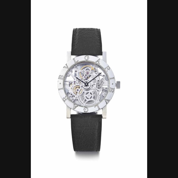 Bulgari. An 18k White Gold Skeletonized Automatic Wristwatch SIGNED BULGARI, REF. BBW33GLSK, CASE NO. P.196, CIRCA 2000