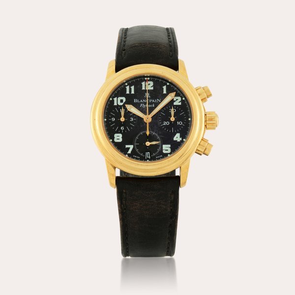 Blancpain Leman Flyback Chronograph | A yellow gold flyback chronograph wristwatch with date | Circa 1999