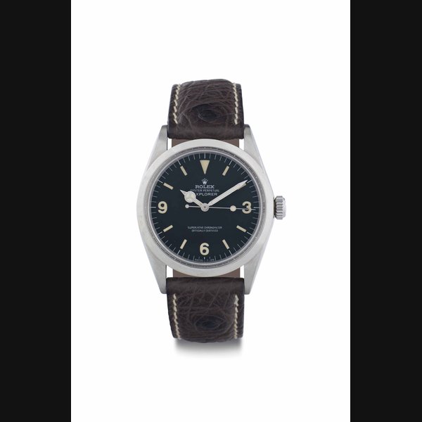 Rolex. A Stainless Steel Automatic Wristwatch with Center Seconds SIGNED ROLEX, OYSTER PERPETUAL, EXPLORER, REF. 1016, CASE NO. 2'173'364, CIRCA 1968
