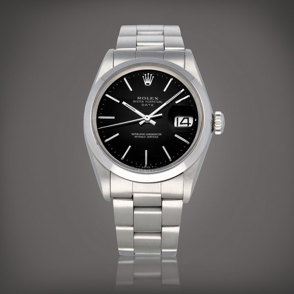Rolex Oyster Perpetual Date, Reference 1500 | A stainless steel wristwatch with date and bracelet | Circa 1967