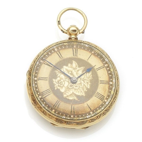 J. L. Boorman. An 18K gold key wind open face pocket watch Case No.61006, London Hallmark for 1879