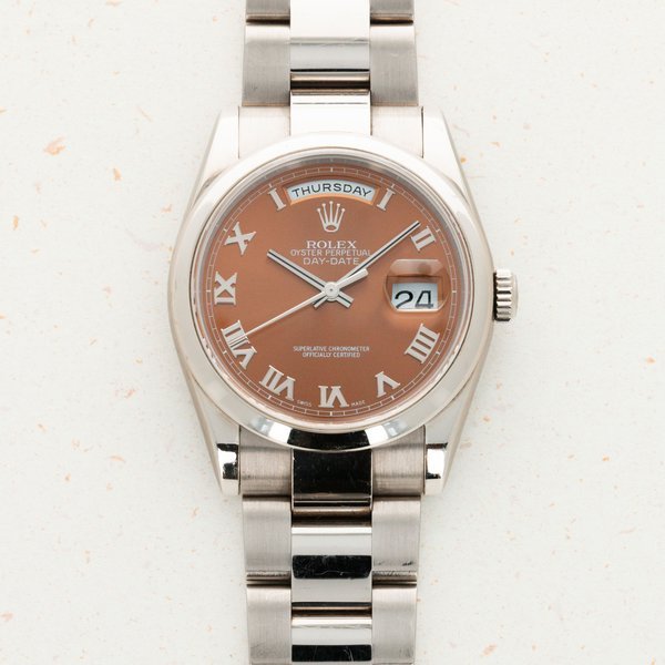 Rolex Rolex White Gold Day-Date Havana Brown Dial 118209 · 118209