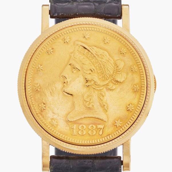 Piaget Reference 950B | A yellow gold 1887 Eagle coin wristwatch, Circa 1970