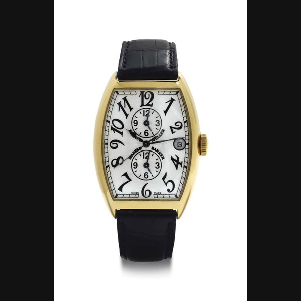 Franck Muller. An 18k Green Gold Automatic Triple Time Zone Wristwatch With Date And Center Seconds SIGNED FRANCK MULLER, MASTER BANKER, NO. 09, REF. 6850MD, CIRCA 2003
