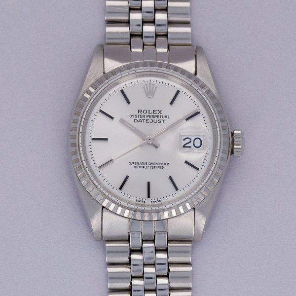 Rolex Rolex Datejust 1603 Silver Luminova Dial and Hands Stainless Steel · 1603