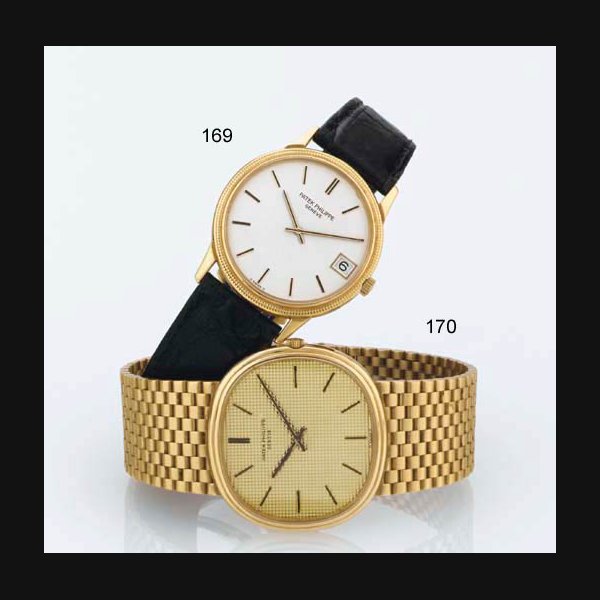 PATEK PHILIPPE. AN OVERSIZED 18K GOLD CUSHION AUTOMATIC BRACELET WATCH SIGNED PATEK PHILIPPE, GENEVE, "GRANDE ELLIPSE", MOVEMENT NO. 1190981, CASE NO. 2778310, REF. 3739/2, MANUFACTURED IN 1978