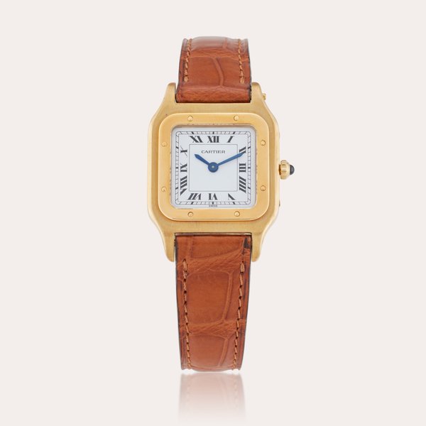 Cartier Santos Dumont ‘Ultra Thin’ | A yellow gold wristwatch, Circa 1980