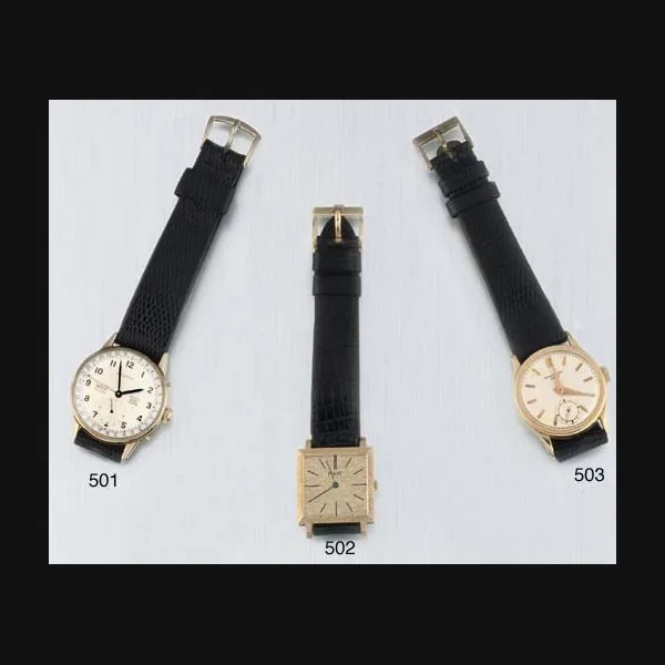 Movado. A 14ct Gold Triple Calendar Wristwatch SIGNED MOVADO, CASE NO T541663, 44777, CIRCA 1940