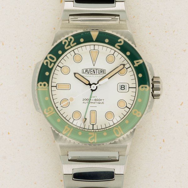 Laventure Laventure Transatlantique Steel GMT Cream Dial · N/A