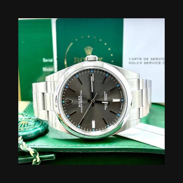 Rolex Rolex Oyster Perpetual39mm 114300 Grey Rhodium Dial Box + Papers + 2026 Service Card