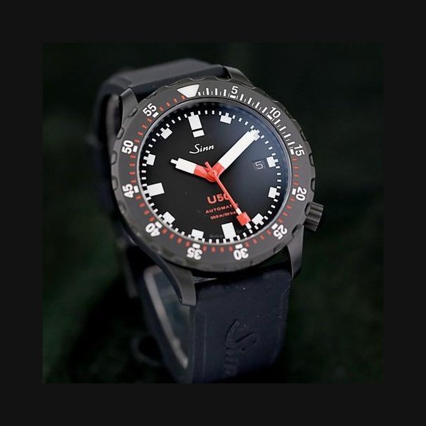 Sinn Sinn U50U50.S Fullset LC100 first buyers invoice 1. hand Top condition 41mm Black