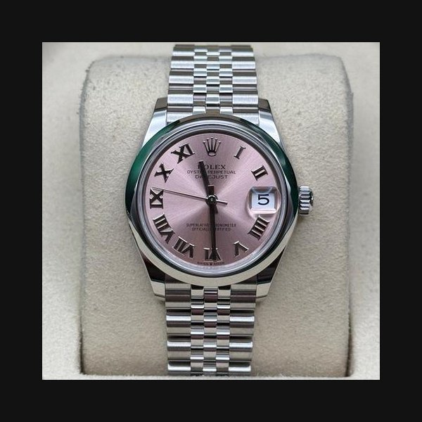 Rolex Rolex Datejust31 NEW 2026 Pink Roman Dial Stainless Steel Smooth Bezel Jubilee Bracelet