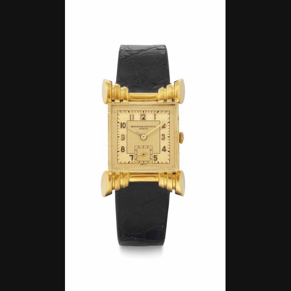 Vacheron Constantin Vacheron Constantin. A Fine 18k Gold Wristwatch with Unusual Lugs SIGNED VACHERON & CONSTANTIN, GENEVE, REF. 4695, MOVEMENT NO. 581'443, CASE NO. 321'945, MANUFACTURED IN 1951