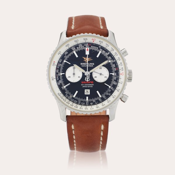 Breitling Reference A41340 Navitimer Wempe 125th Anniversary | A limited edition stainless steel automatic chronograph wristwatch with date, Circa 2003