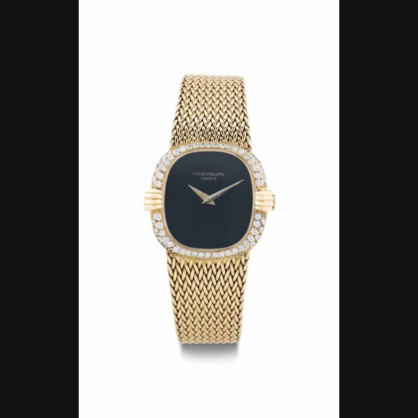 Patek Philippe. A Lady's 18k Gold and Diamond-Set Bracelet Watch SIGNED PATEK PHILIPPE, GENÈVE, REF. 4331/1, MOVEMENT NO. 1'273'860, CASE NO. 2'754'055, MANUFACTURED IN 1976