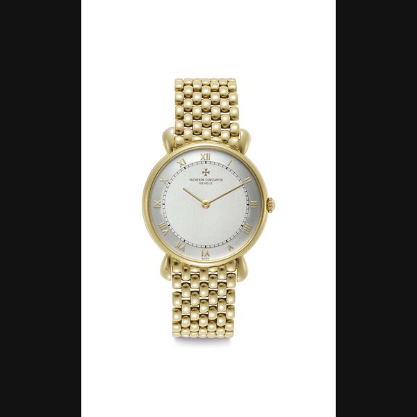 Vacheron Constantin. An 18k Gold Bracelet Wristwatch Signed Vacheron Constantin, Genève, Ref. 33084, Movement No. 755'038, Case No. 605'737, Manufactured in 1991