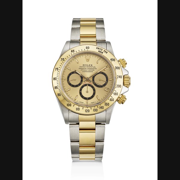 ROLEX, STAINLESS STEEL AND YELLOW GOLD CHRONOGRAPH 'DAYTONA', REF. 16523 SERIAL NO: S936385