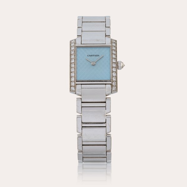 Cartier Tank Française, Reference WE1019S3 | A white gold and diamond-set wristwatch with bracelet | Circa 2005