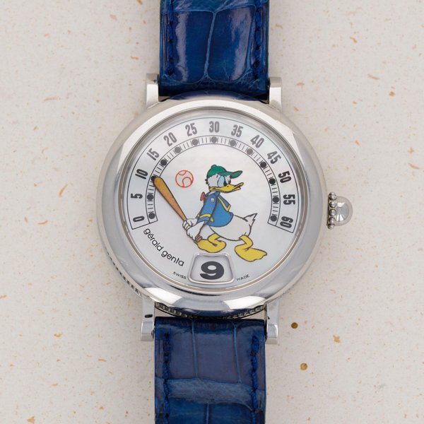 Gerald Genta Retro G3612 Donald Duck Baseball MOP Dial Steel