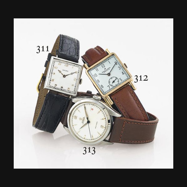 ROLEX. A STAINLESS STEEL WRISTWATCH WITH CENTER SECONDS AND DATE SIGNED ROLEX, OYSTER DATE, PRECISION, MOVEMENT NO. 12556, CASE NO. 882963, REF. 6094, CIRCA 1954