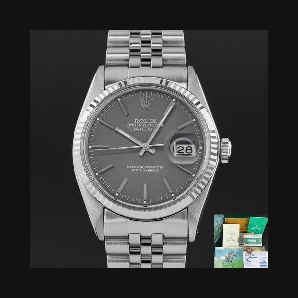 Rolex Rolex Datejust16014 36mm 1983 Steel Grey dial Fullset 1y warranty
