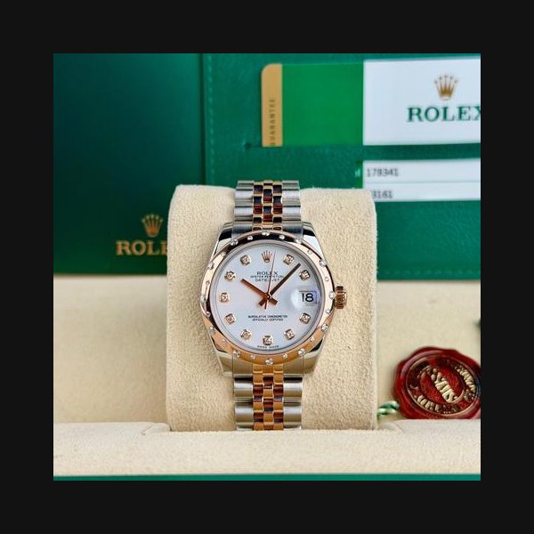 Rolex Datejust31mm 2016 White Diamond Domed Jubilee Preowned 178341