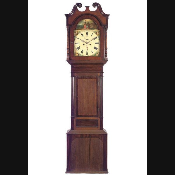 A Victorian oak and mahogany eight day longcase clock MID 19TH CENTURY
