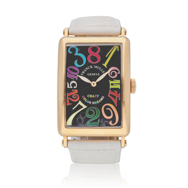 Franck Muller Crazy Hours Color Dreams, ref. 1200CH    Yellow gold wristwatch with jumping hours  Circa 2018