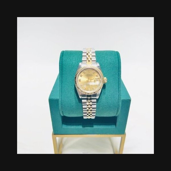 Rolex Lady-DatejustChampagne Diamond 10P Combination Women's Watch 69173 [U]