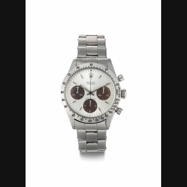Rolex Rolex. A Stainless Steel Chronograph Wristwatch with Bracelet and Brown Subsidiary Dials SIGNED ROLEX, COSMOGRAPH, DAYTONA, REF. 6262, CASE NO. 2'737'207, CIRCA 1971, Price & Market Data