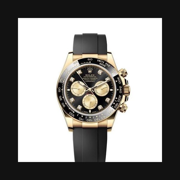 Rolex Rolex DaytonaNEW 2026 Black Diamond Dial Yellow Gold Case Ceramic Bezel Oysterflex Strap