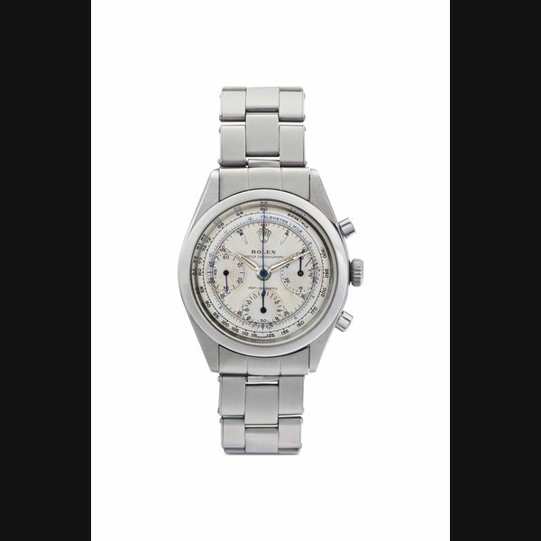 Rolex Rolex. A Fine and Rare Stainless Steel Chronograph Wristwatch with Bracelet SIGNED ROLEX, OYSTER CHRONOGRAPH, ANTI-MAGNETIC, REF. 6238, CASE NO. 866'494, CIRCA 1962