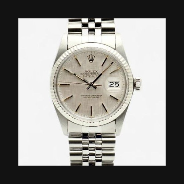RolexDatejust 36 Vintage 16014 Bicolor Original Dial Men's Steel Watch 1984 [U]