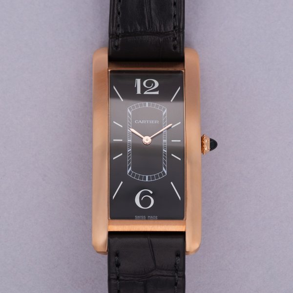 Cartier Cartier Tank Cintree WGTA0025 Black Dial 18k RG 