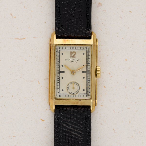Patek Philippe Patek Philippe Rectangular 410J Manual Wind Deco Dial 