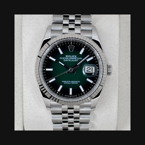 Rolex Rolex Datejust2026 Datejust 36mm 126234 Stainless Steel Jubilee Green Ombre Dial