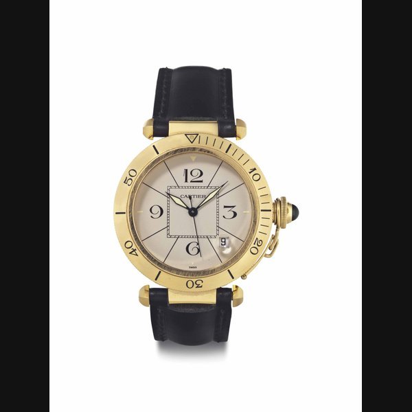 Cartier Cartier. An 18k Gold Automatic Wristwatch With Date SIGNED CARTIER, PASHA DE CARTIER MODEL, REF. 1020 1, CASE NO. C50225, CIRCA 2000
