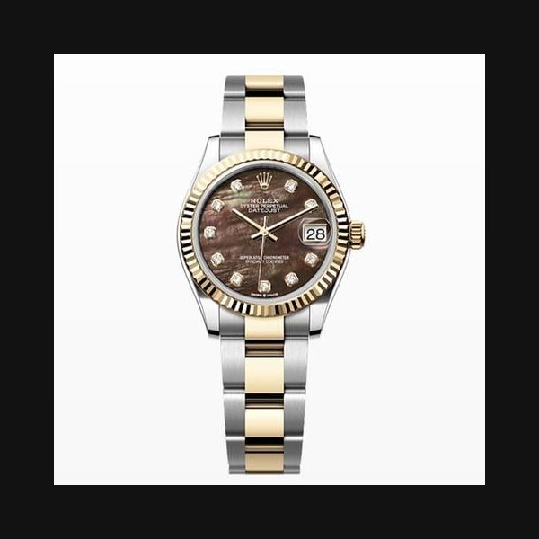 Rolex Datejust31 NEW 2024 Tahitian Mother of Pearl Diamond Dial Two Tone Yellow Gold Oyster Ref. 278273