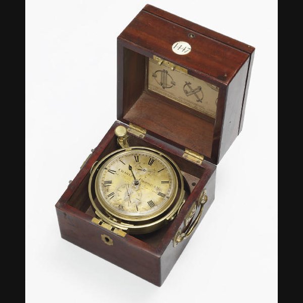  A Victorian mahogany and brass-mounted two day marine chronometer CHARLES FRODSHAM, LONDON. NO.1447. CIRCA 1845