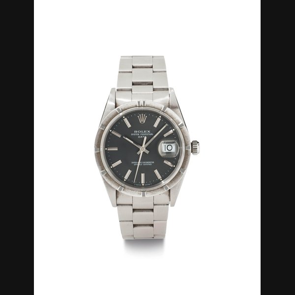 Rolex. A Stainless Steel Automatic Wristwatch With Date SIGNED ROLEX, OYSTER PERPETUAL, DATE, REF. 15210, CASE NO. X843977, CIRCA 1991