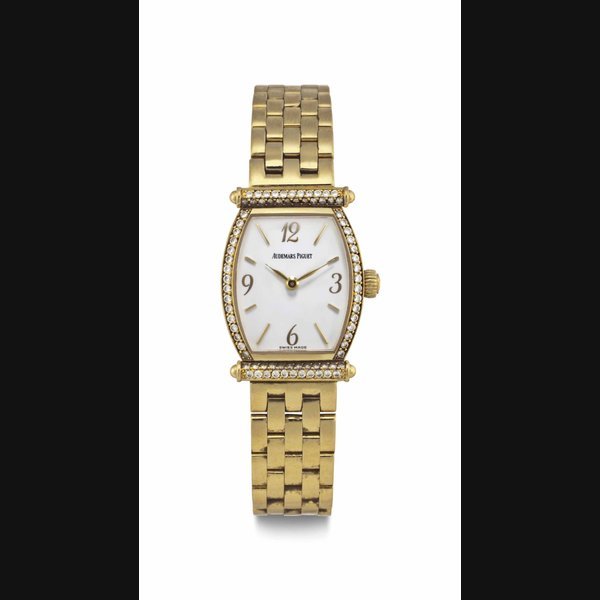 Audemars Piguet Audemars Piguet. An Attractive 18k Gold and Diamond-Set Bracelet Wristwatch SIGNED AUDEMARS PIGUET, CARNEGIE MODEL, NO. D69907, CIRCA 1996