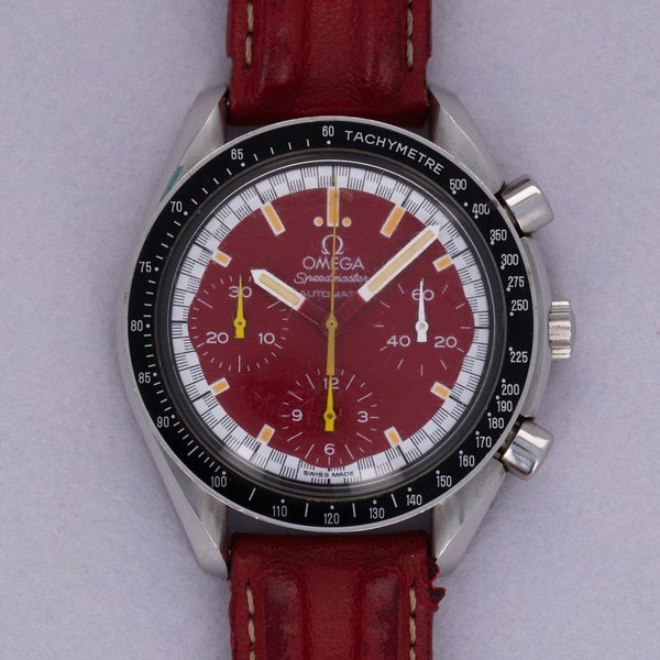 Omega Omega Speedmaster Reduced 3810.61.41 Red Dial Michael Schumacher · 3810.61.41