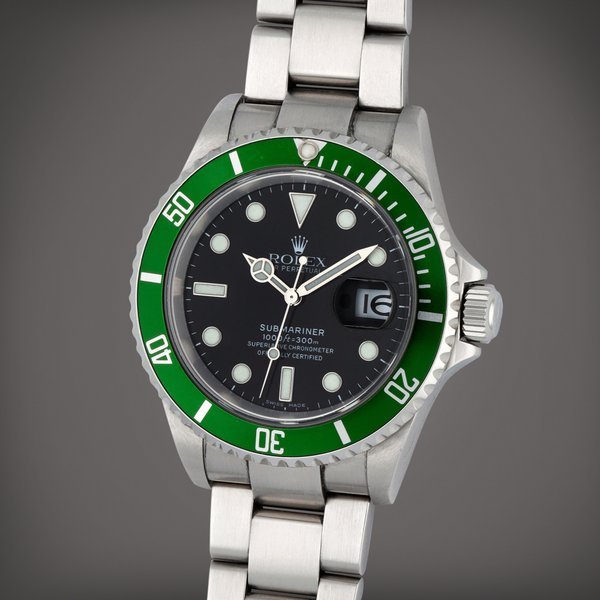 Rolex Submariner 'Kermit', Reference 16610 | A stainless steel wristwatch with date | Circa 2005 · 16610