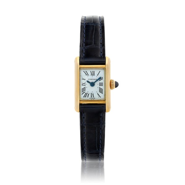 Cartier, Paris Tank Louis Mini A yellow gold rectangular wristwatch, Circa 1960