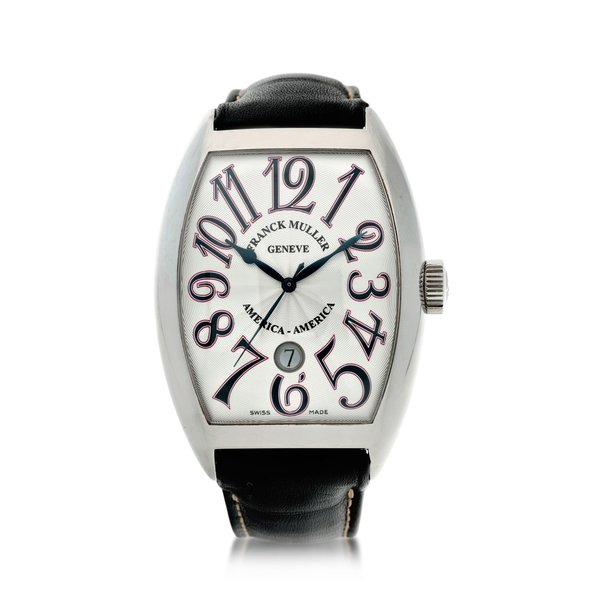 Franck Muller REFERENCE 8880 SC DT AMERICA-AMERICA A LIMITED EDITION STAINLESS STEEL TONNEAU SHAPED AUTOMATIC WRISTWATCH WITH DATE, CIRCA 2008