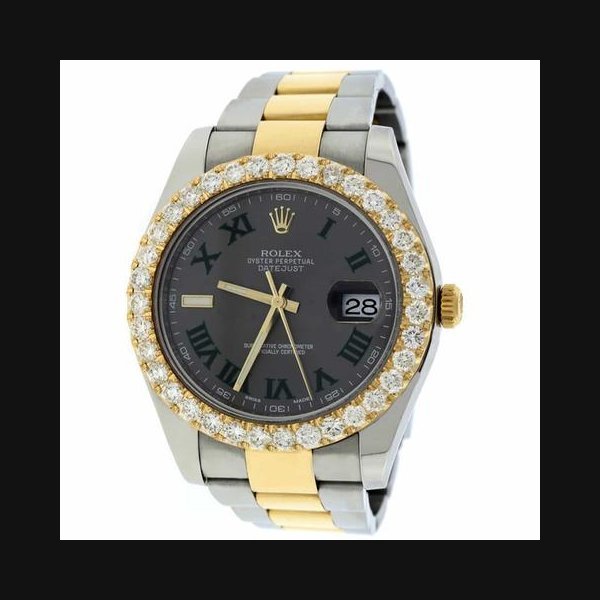 Rolex Rolex Datejust II41mm 2-Tone 4.72Ct Diamond Bezel/FactoryRoman Dial 116333